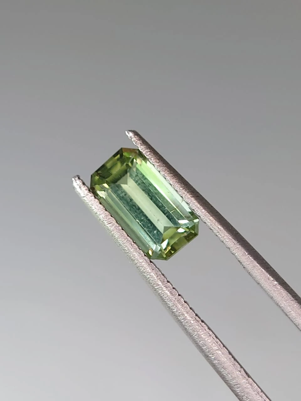 1.08ct Natural Light Green Tourmaline Emerald Cut Loose Gemstone from Afghanistan — view 2